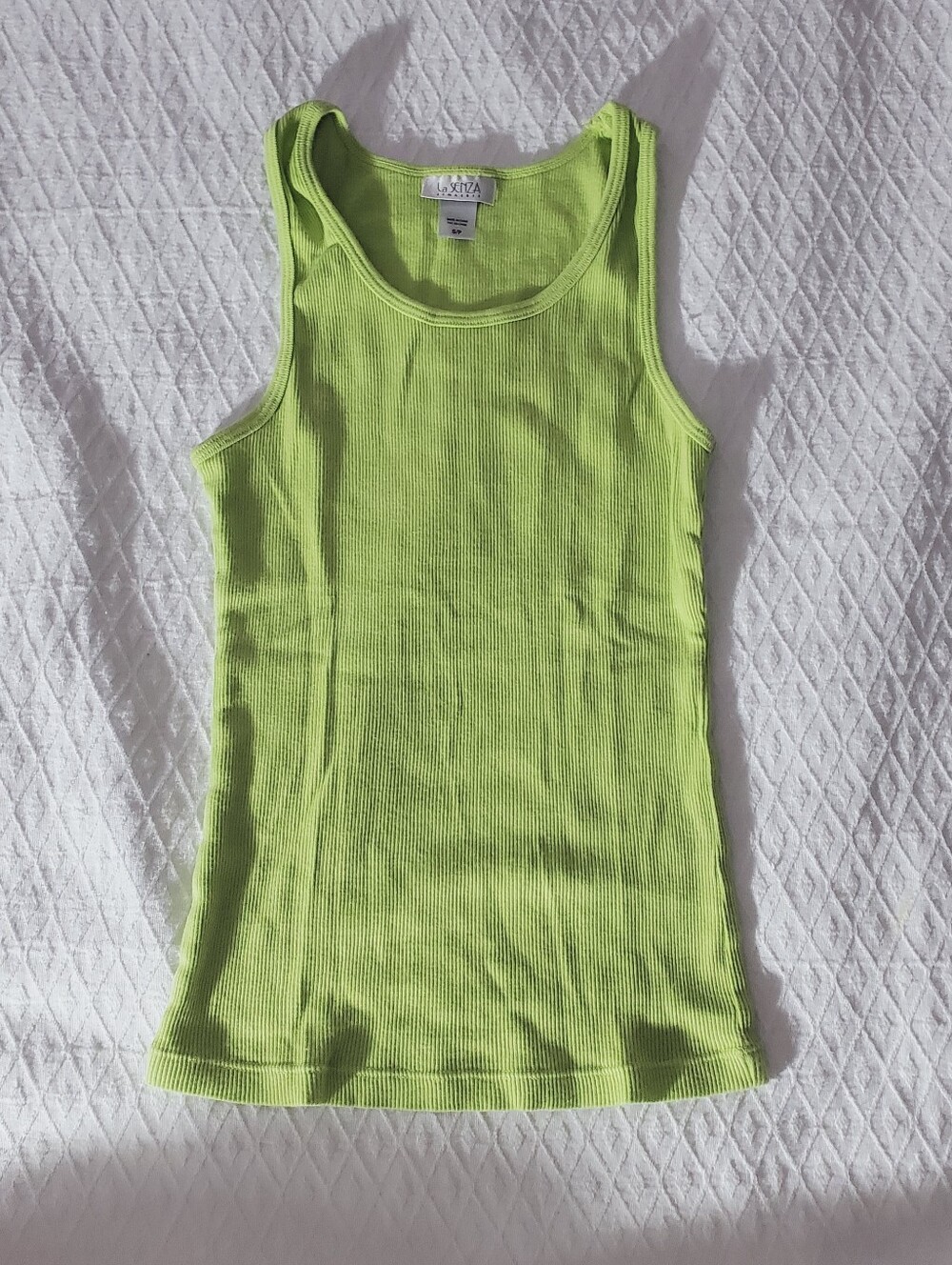 LA SENZA 90s New Lime Ribbed Tank Top
